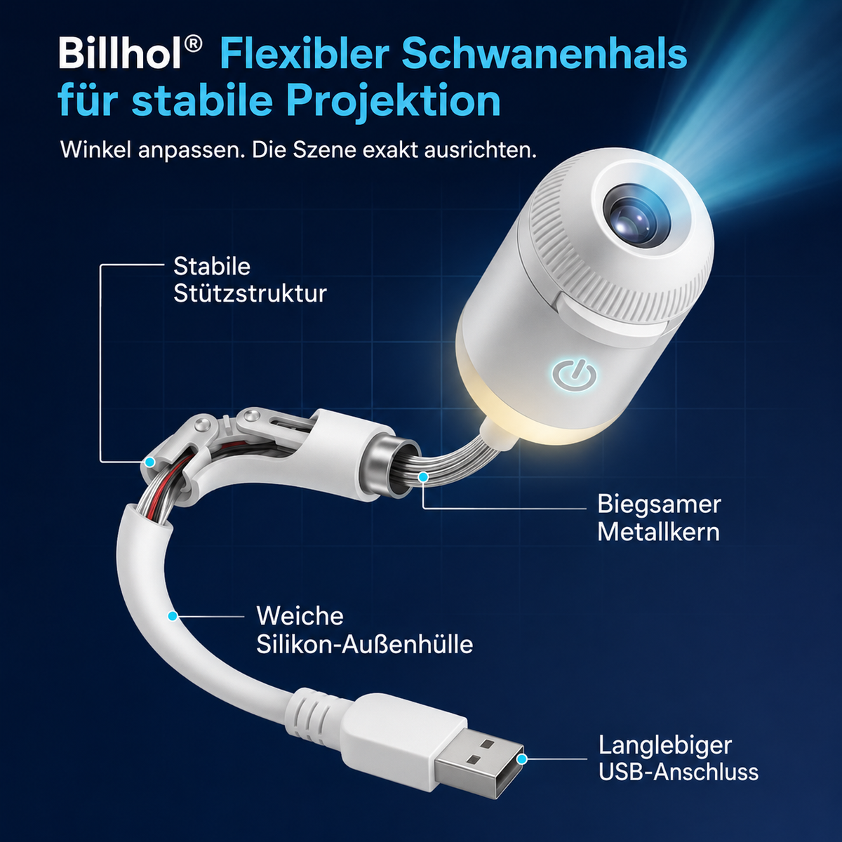 Billhol® Nachtlicht-Projektor – Intelligenter holografischer Sternprojektor🐦‍🔥